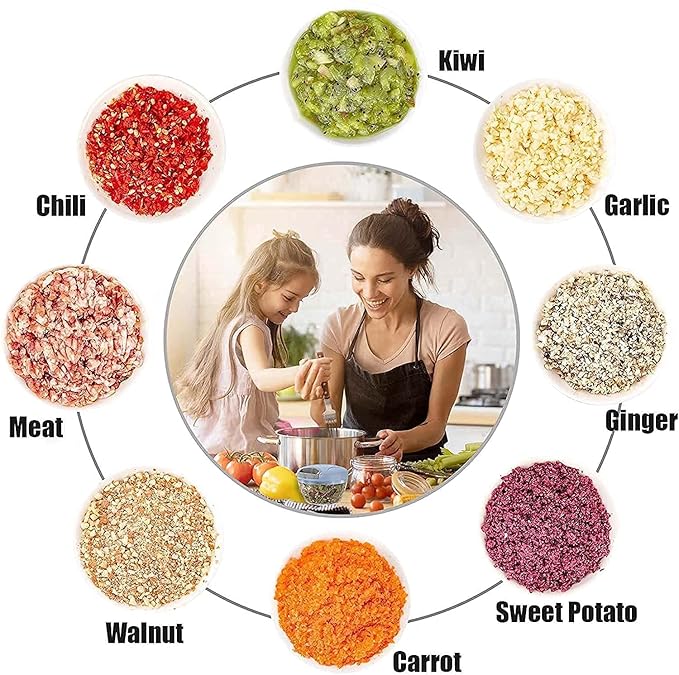 Food Chopper Steel Large Manual Hand-Press Vegetable Chopper