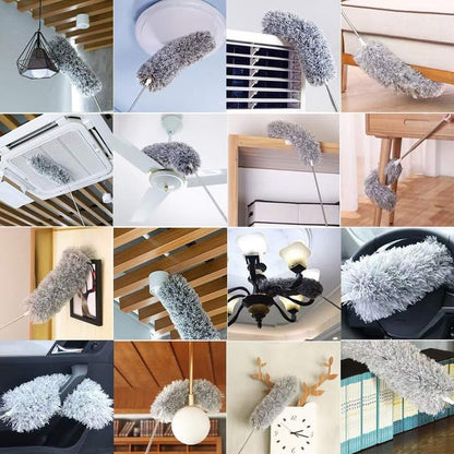 Feather Duster Bendable & Extendable Fan Cleaning Duster Pole Handle